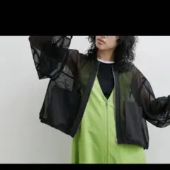 【ADAM ET ROPÉ FEMME】メッシュカーディガン シースルー