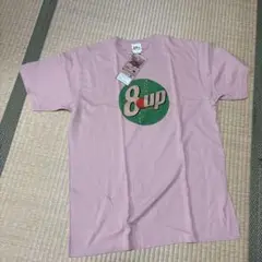 8up ロゴプリント Tシャツ L ピンク