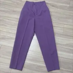 Re:EDIT パープル スラックス ウエストゴム