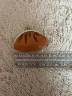 オレンジ ギャザー付きコインケース