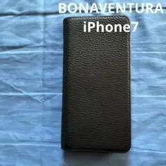 BONAVENTURAボナベンチュラ手帳型iPhone7手帳型ケース黒レザー