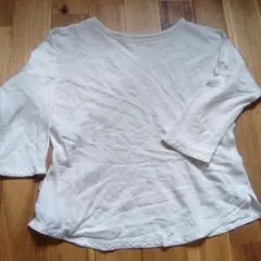 うさとの服　オフホワイト七分袖 シャツ