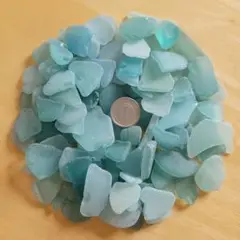 シーグラス　ブルー系　300g