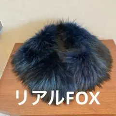 エポカEPOCAリアルFOXファー濃紺美品