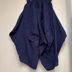 【夏休み☀️限定SALE】コットン100% ネイビー サルエルパンツ
