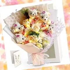 ❤LEDライト装飾&可愛いベアー5つ付属❣大切な方へのサプライズギフトに♪❤