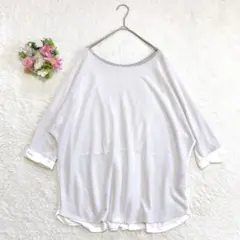 美品★ 【22 OCTOBRE】 異素材 チュニック シャツ （M） ゆったり