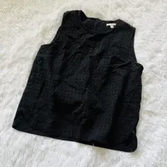 GAP ブラック　ノースリーブ　トップス　チャック