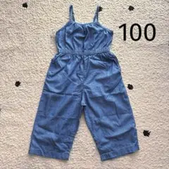 【着画あり】ユニクロ デニム風サロペット 100