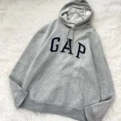 ギャップ GAP パーカー プルオーバー スウェット 刺繍ロゴ 裏起毛 Lサイズ
