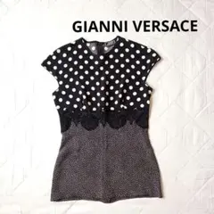GIANNI VERSACE　シルク100%　ノースリーブブラウス　イタリア