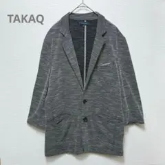 【タカキュー】テーラードジャケット　ブラック　綺麗め　カジュアル　フォーマル