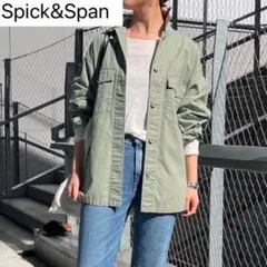 【新品タグ付き】Spick&Span リップストップアーミーシャツ カーキ 36