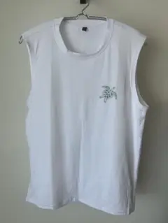 メンズ　タンクトップTシャツ Mサイズ相当　ハワイアン　タートルプリント