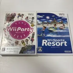 Wiiパーティ　スポーツリゾート　盤面ほぼ傷なし美品　Wiiソフト　2本セット