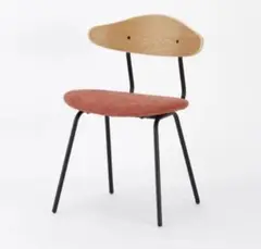 クーム チェア キノコ　サーモンレッド　オーク材