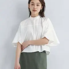 美品✨green label relaxing フレアスリーブクロップドシャツ