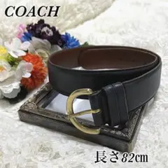良品 ☆ コーチ COACH ☆ ゴールド バックル レザー ベルト サイズS