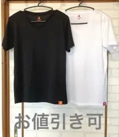 Vネック　アンダー　Tシャツ 2枚セット 黒＆白