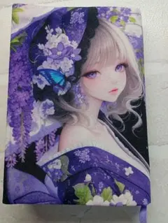 ブックカバー　藤A