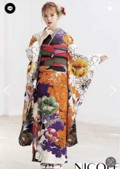 美品　藤田ニコル　美品　金彩　金駒刺繍　逸品　振袖　フルセット 振り袖 藤田ニコル 振袖 フルセットの通販 by megu's shop｜ラクマ