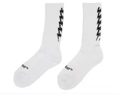 #THUNDER STRIPES 2PC SOCKS WHT