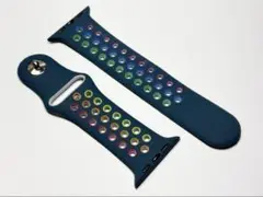☆アップルウォッチ スポーツバンド グリーン/レインボー S-M☆