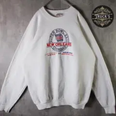 SP古着　スウェット　８０’sヴィンテージ　USA製　刺繍ロゴ　NFL 白　XL