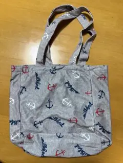 アンカー柄トートバッグ グレー