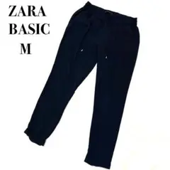 ZARA BASIC テーパードパンツ カジュアルパンツ ウエストゴム　M