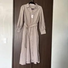 RAY CASSIN ベージュ シャツワンピース
