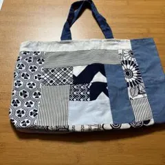 木綿パッチワークバッグＷ