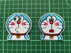 ドラエモン　刺繍ワッペン　ステッカー　アップリケ　2枚組　③