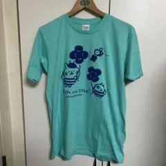 ピスケandうさぎ　半袖Tシャツ　Mサイズ グリーン　クルーネック　綿100%