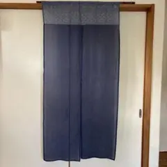 暖簾　軽やかバイカラー紺色②