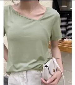 フューティアランド Futier Land デコルテカットアシメTシャツ 半袖