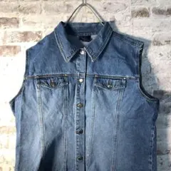 【ヴィンテージ】アメカジ デニム デザイナーズベスト 古着usedBS7