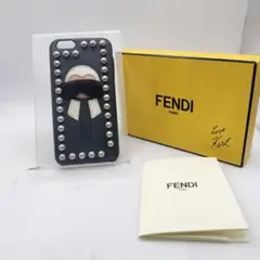 フェンディ　iPhone6ケース　カールラガーフェルド　ブラック