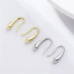 フープピアス!ティアドロップ!シルバー!高級感!