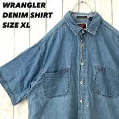 WRANGLER ラングラー 半袖デニムシャツ サイズ XLブルー アメリカ古着