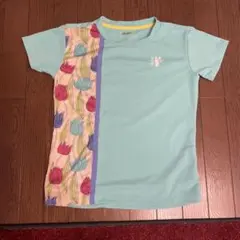 röche 水色 チューリップ柄 Tシャツ