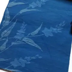 (111)帯 水草模様 透けている 青 白 グレー