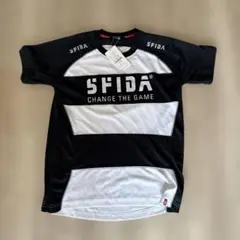 タグ付き　SFIDA サッカーウェア 黒/白 ストライプ