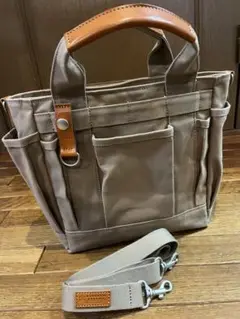 カワニシカバン　グレーブミニ　グレージュ