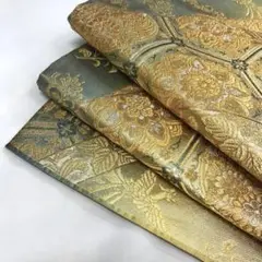 袋帯 縦暈しグラデーション 金 亀甲丸吉祥文様 振袖向け
