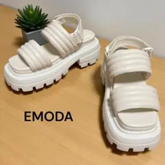 未使用 EMODA（エモダ） ステッチバンドサンダル（ホワイト）S