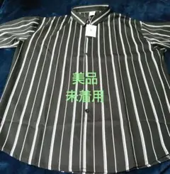 YACORESYA 半袖シャツ Lサイズ ストライプビッグシャツ