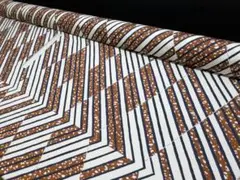 大きなジグザグ変わりボーダー綿ブロード　広幅１５０ｃｍ×１００ｃｍ長