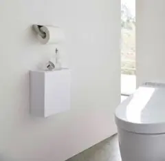 【美品】山崎実業 tower ウォールトイレポット＆収納ケース ホワイト