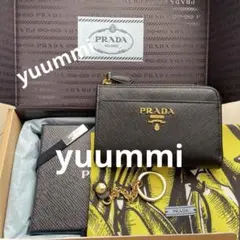 極美品 箱付き プラダ コインケース 小銭入れ キーケース コンパクト ブラック 楽天市場】プラダ キーリング（レディースコインケース｜財布
